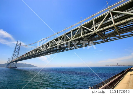 全長3,911 m・中央支間1,991 m!! 完成時は世界最長の吊橋…  パールブリッジこと【明】 115172046