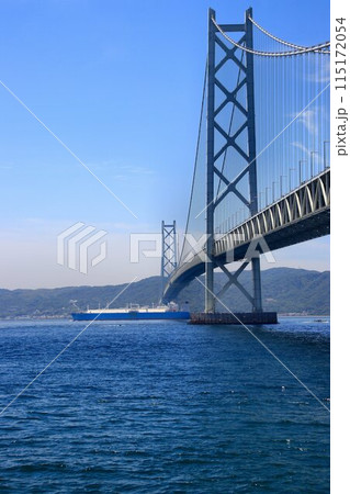 全長3,911 m・中央支間1,991 m!! 完成時は世界最長の吊橋…  パールブリッジこと【明】 115172054