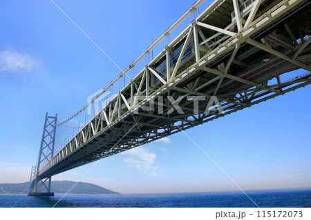 全長3,911 m・中央支間1,991 m!! 完成時は世界最長の吊橋…  パールブリッジこと【明】 115172073