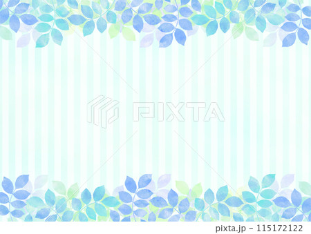 水彩タッチの新緑の背景イラスト 115172122