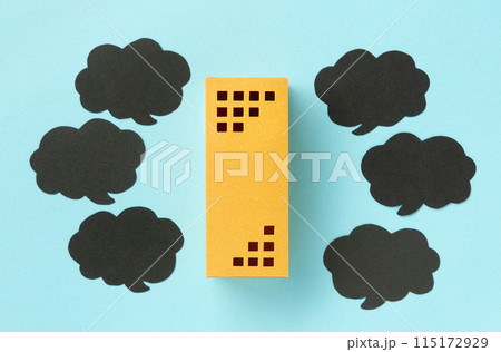 マンションと黒い吹き出し ビル 不動産 相続 マンションと黒い吹き出し ビル 不動産 相続 115172929