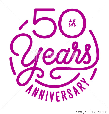 50 years anniversary vector icon, symbol, logo 50 years anniversary vector icon, symbol, logo 115174024