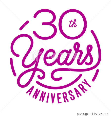 30 years anniversary vector icon, symbol, logo 115174027