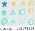 水彩絵の具で描いた手描きの筆文字素材 115175396