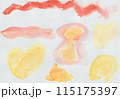 水彩絵の具で描いた手描きの筆文字素材 115175397
