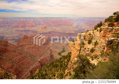 Hazy Sky Day At The Grand Canyon Arizona Hazy Sky Day At The Grand Canyon Arizona 115176094