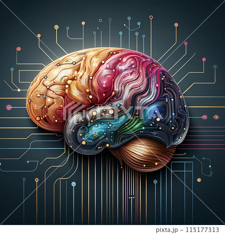 脳の回路のイメージ 115177313