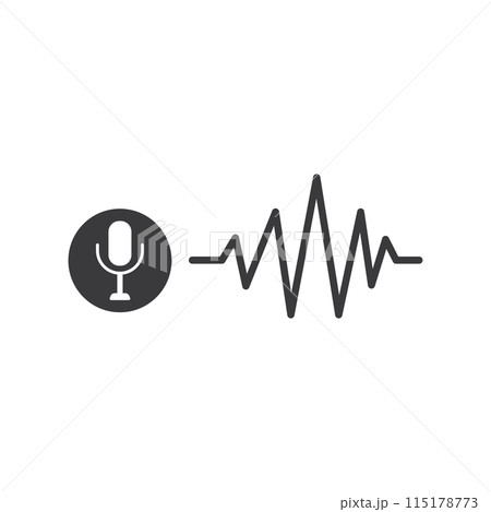 Audio icon flat design 115178773