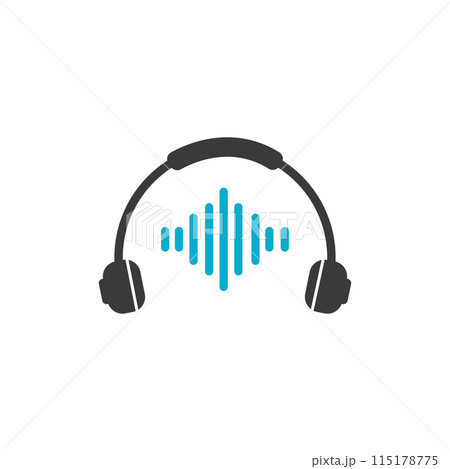 Audio icon flat design 115178775