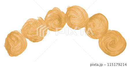 Orange brush isolated on white background. golden apricot color Orange brush isolated on white background. golden apricot color 115179214