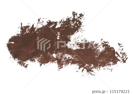 Brown brush isolated on white background. Watercolor Brown brush isolated on white background. Watercolor 115179221