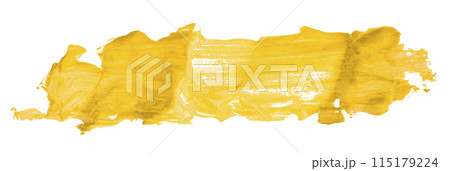 Yellow brush isolated on white background. Watercolor Yellow brush isolated on white background. Watercolor 115179224