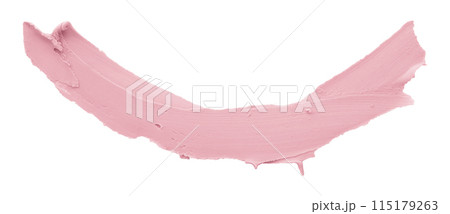 Pink plasticine brush isolated on white background. Pink plasticine brush isolated on white background. 115179263