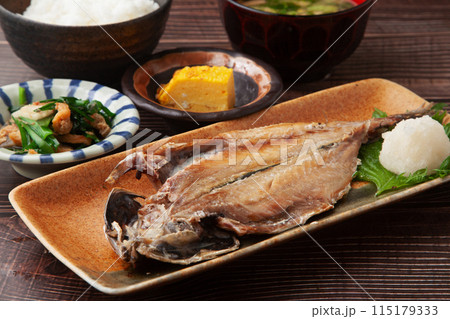 鯵の開き定食 115179333