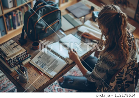 Children preparing for school, Buying school supplies, 115179614