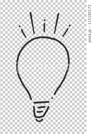 明亮閃亮的燈泡的手繪插圖-電力、想法和靈感的圖像素材 明亮閃亮的燈泡的手繪插圖-電力、想法和靈感的圖像素材 115180172