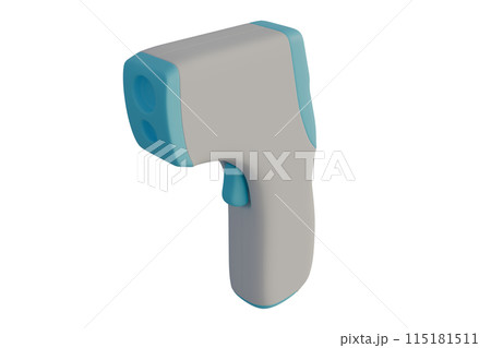 3D rendering of thermal scanner on white background 3D rendering of thermal scanner on white background 115181511