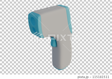 3D rendering of thermal scanner on white background 3D rendering of thermal scanner on white background 115181511