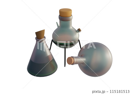3D rendering of microscope on white background 3D rendering of microscope on white background 115181513