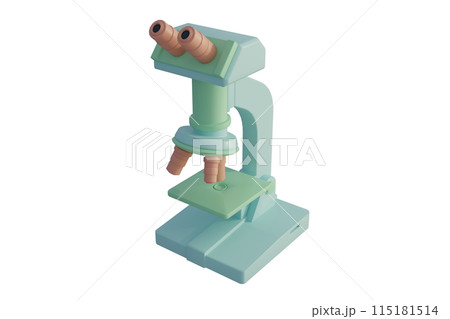 3D rendering of microscope on white background 115181514