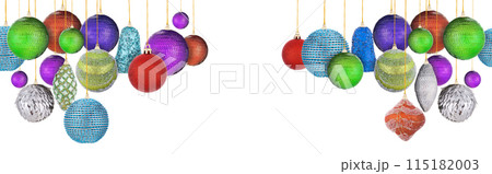 Christmas balls isolated on a white background Christmas balls isolated on a white background 115182003