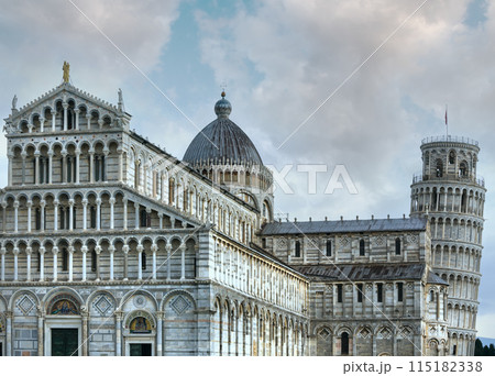 Pisa Cathedral with the Leaning Tower of Pisa (Italy). Pisa Cathedral with the Leaning Tower of Pisa (Italy). 115182338