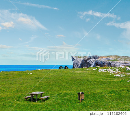 Place of rest on summer blossoming coast. Place of rest on summer blossoming coast. 115182403
