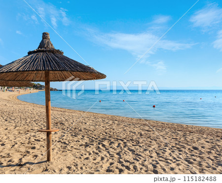 Summer morning beach (Chalkidiki, Greece). Summer morning beach (Chalkidiki, Greece). 115182488