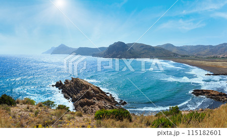 Summer beach (Costa Blanca, Spain). Summer beach (Costa Blanca, Spain). 115182601