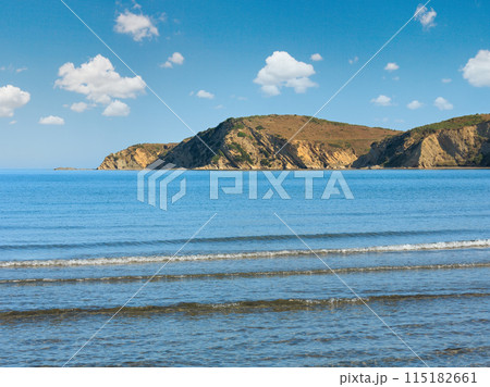 Morning sea coast Albania). 115182661