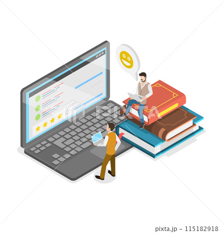 3D Isometric Flat Illustration of Customer Feedback, Client Rating Survey. Item 1 3D Isometric Flat Illustration of Customer Feedback, Client Rating Survey. Item 1 115182918