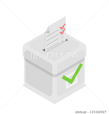 3D Isometric Flat Illustration of Voting Box Set, Poll and Survey. Item 3 3D Isometric Flat Illustration of Voting Box Set, Poll and Survey. Item 3 115182927