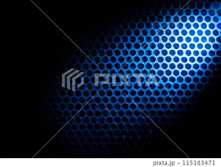 Bubble wrap lit by blue light Bubble wrap lit by blue light 115183471