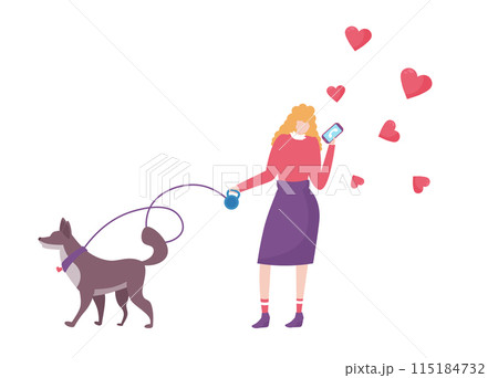 Find Love concept on transparent background, flat design vector illustration 115184732