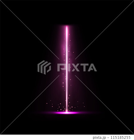 Bright pink vector illustration of alien light on isolated background. 115185255