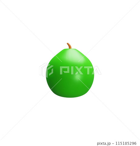Graphic of green pomelo on and isolated background. 115185296