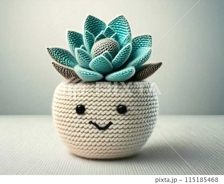 かわいいあみぐるみ多肉植物 観葉植物 かわいいあみぐるみ多肉植物 観葉植物 115185468