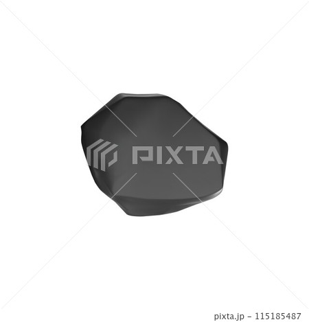 Vector 3D illustration of a podium for displaying black stone products. 115185487