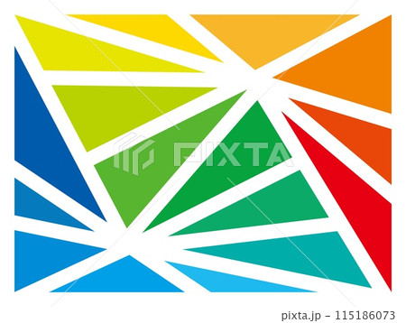 幾何学模様　グラデーション　カラフル 115186073