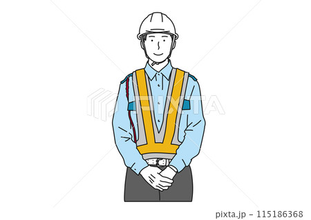 警備員の仕事をするアジア人男性 115186368