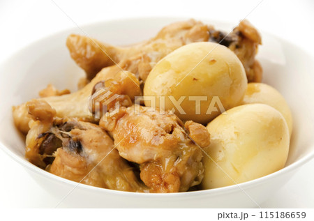 鶏手羽元とたまごの甘辛煮 115186659