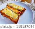 クロックムッシュ豪華な朝食 115187054
