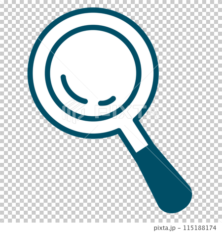 Dark green magnifying glass vector illustration 115188174