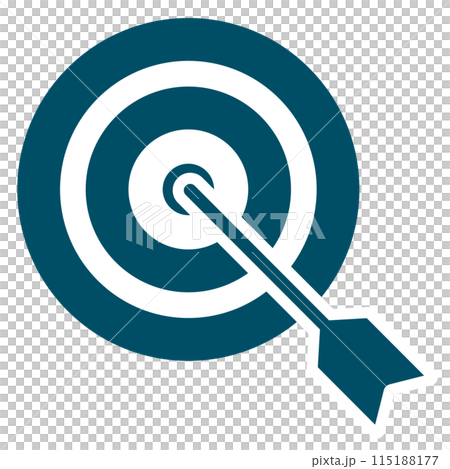Icon of hitting the center of the target Icon of hitting the center of the target 115188177