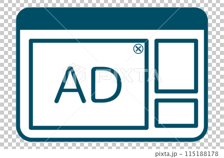 Advertisement icon on the web 115188178