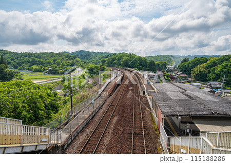 JR西日本関西線　月ケ瀬口駅　京都府南山城村 115188286