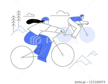 Mountain bike isolated cartoon vector illustrations. Mountain bike isolated cartoon vector illustrations. 115188973