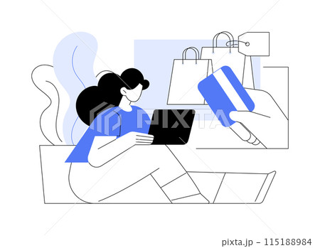 Online payment isolated cartoon vector illustrations. 115188984