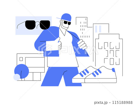 Street fashion isolated cartoon vector illustrations. 115188988