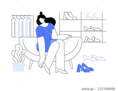 Elegant footwear isolated cartoon vector illustrations. 115189006
